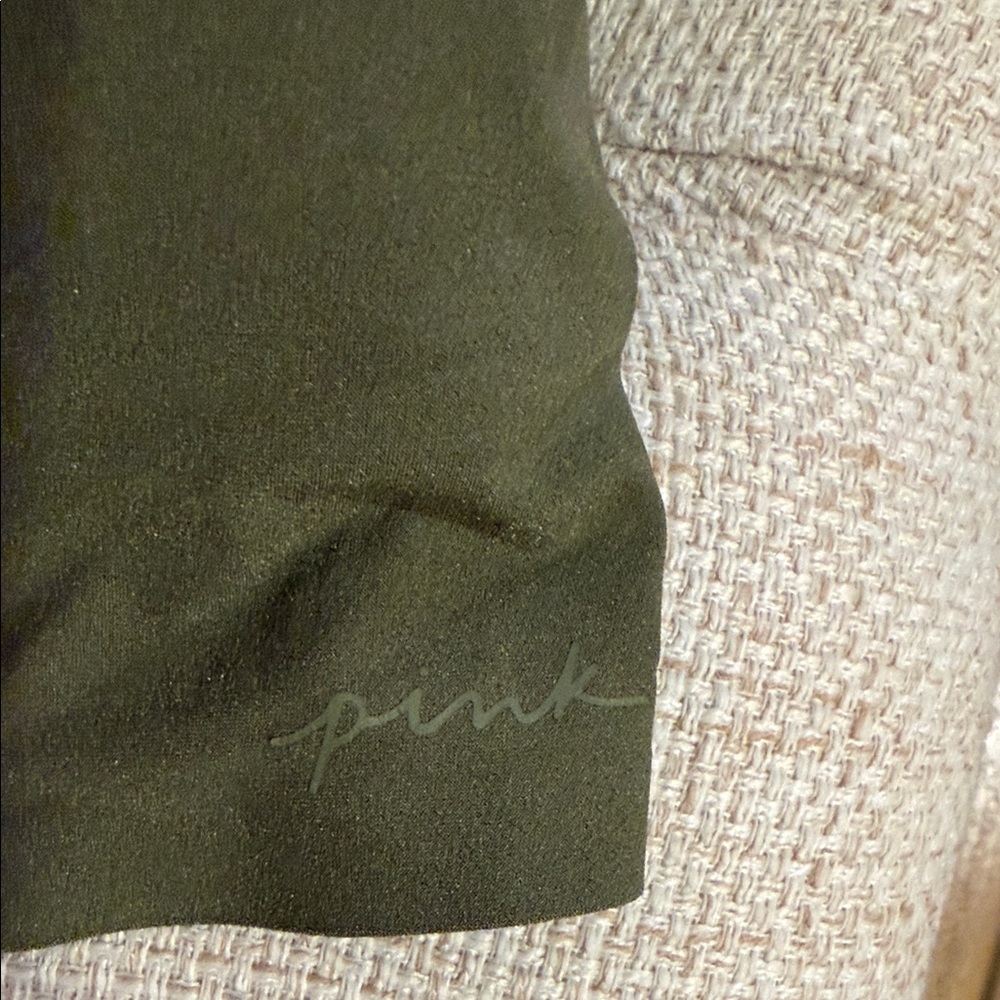 PINK Wireless Lightly Lined Bra Top in Olive Green Small - Picture 3 of 6